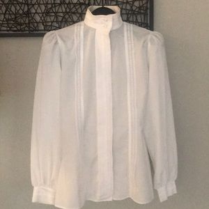 Vintage 1980s Blouse. Victorian Style